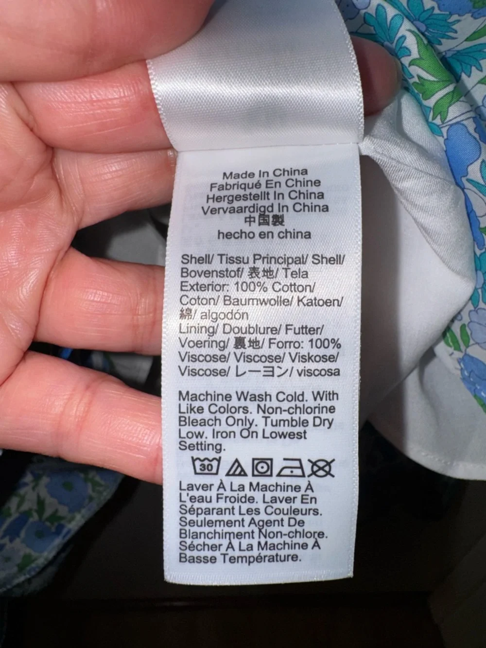 J. Crew x Liberty Fabric Light Blue Floral Midi Sundress with Spaghetti Straps 4 - Picture 12 of 12